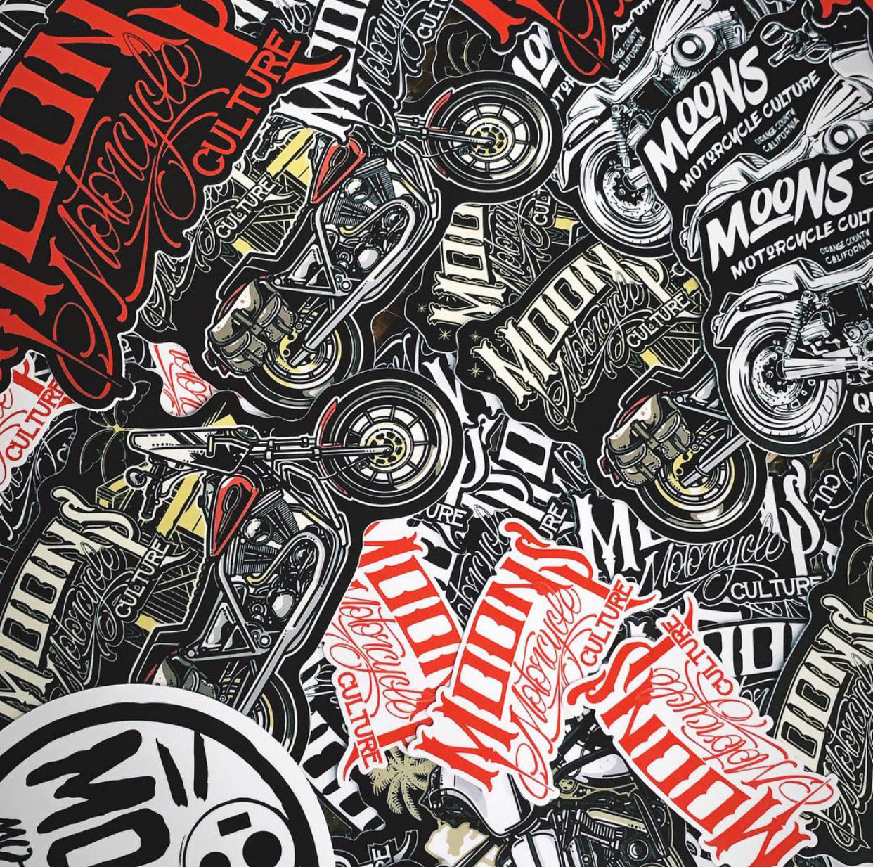 MOONSMC® Die Cut Sticker Pack, Stickers, MOONS, MOONSMC® // Moons Motorcycle Culture