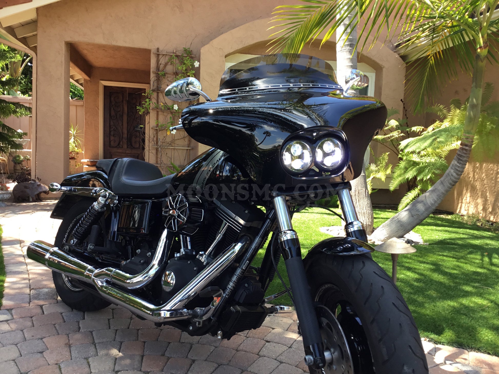 Fat Bob FXDF MOONSMC® Moonmaker Headlights, Lighting, MOONS, MOONSMC® // Moons Motorcycle Culture
