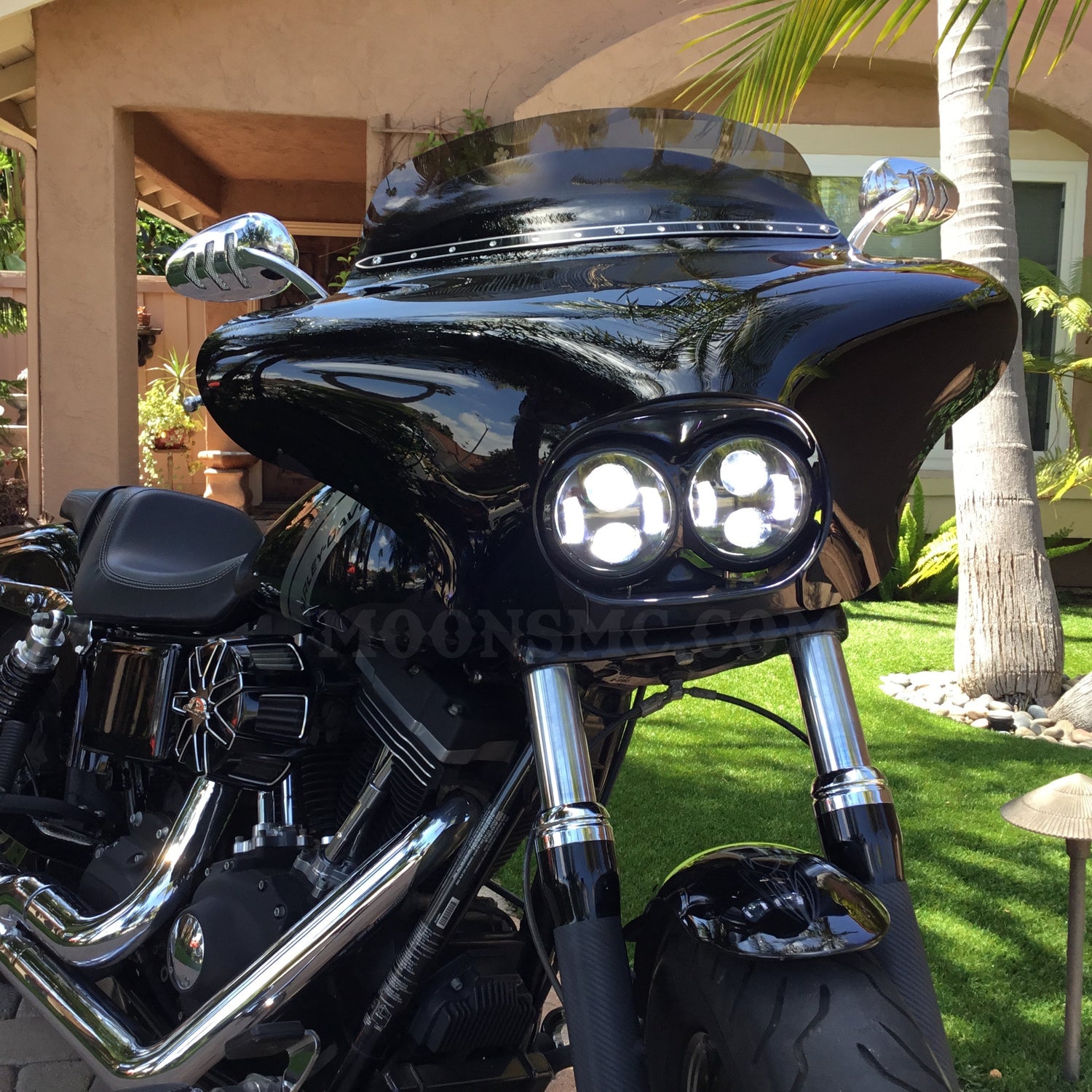Fat Bob FXDF MOONSMC® Moonmaker Headlights, Lighting, MOONS, MOONSMC® // Moons Motorcycle Culture