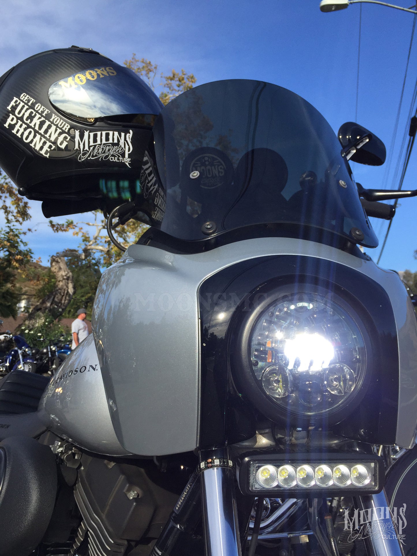 5.75 MOONSMC® Moonmaker 3 LED Headlight For Harley