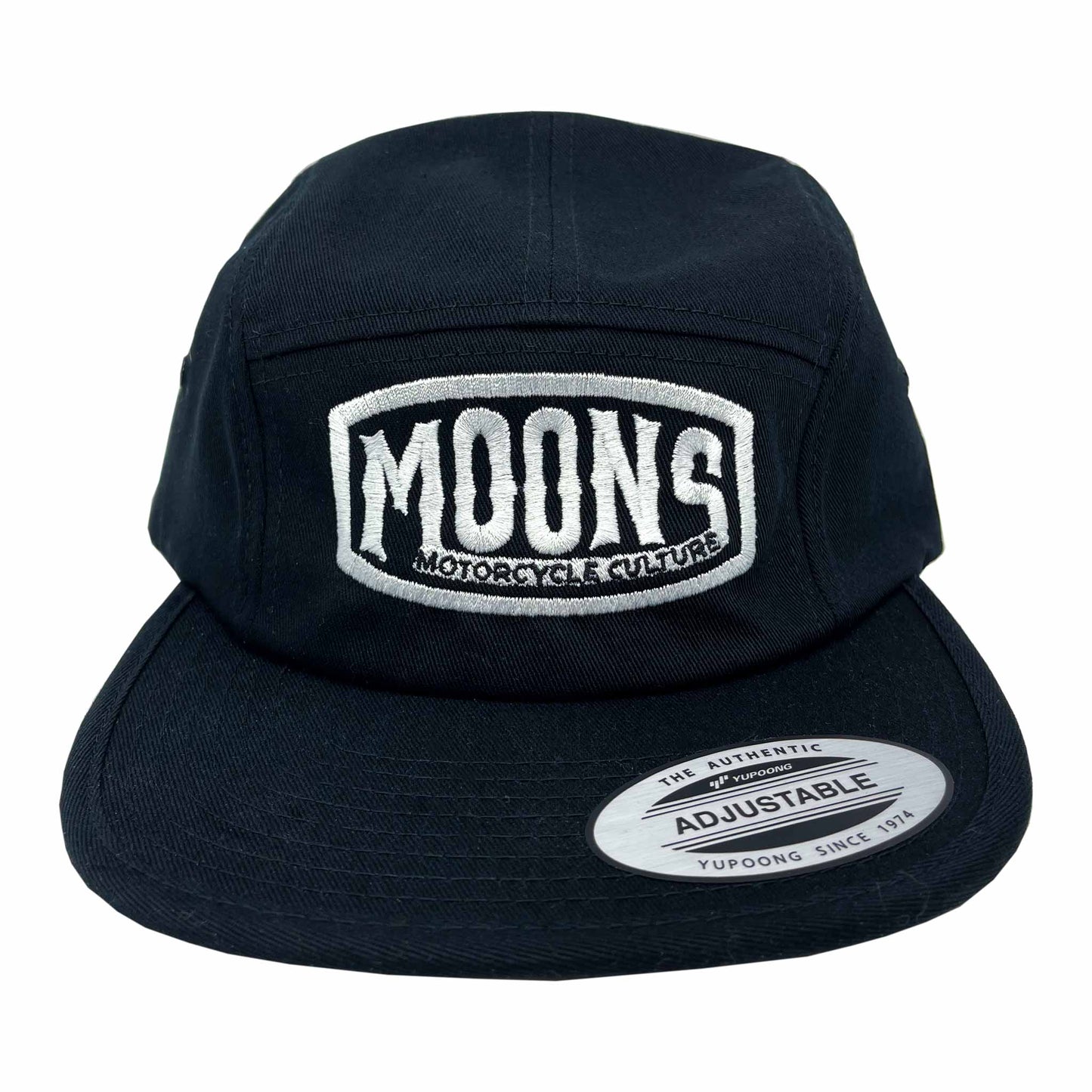 MOONSMC® Vintage Badge Logo Black 5 Panel Hat