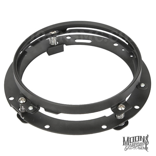 7" MOONSMC® Moonmaker Headlight Trim Ring Bracket, Lighting, MOONS, MOONSMC® // Moons Motorcycle Culture