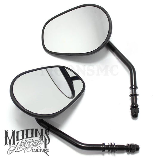 MOONSMC® Black Tapered Mirrors, Hand / Foot Components, MOONS, MOONSMC® // Moons Motorcycle Culture