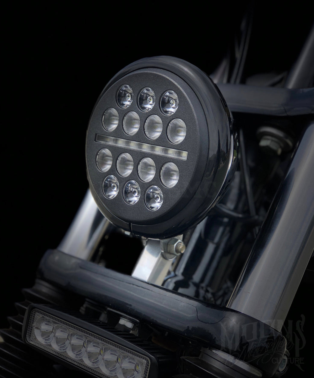 5.75 MOONSMC® フライアイ LED ヘッドライト ハーレー用