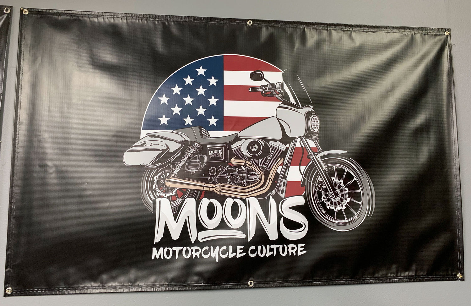 MOONSMC® FXDXT T-Sport MURICA Shop Banner, Accessories, MOONS, MOONSMC® // Moons Motorcycle Culture
