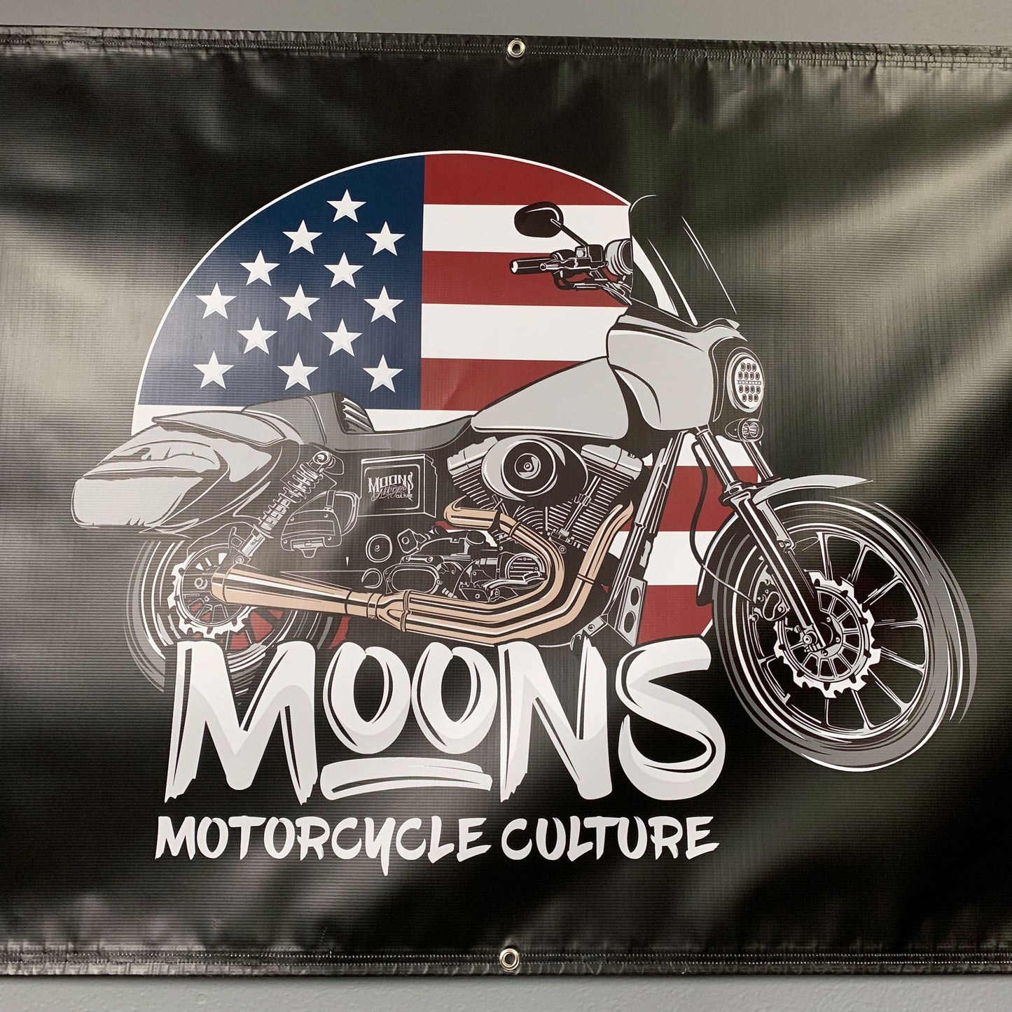 MOONSMC® FXDXT T-Sport MURICA Shop Banner, Accessories, MOONS, MOONSMC® // Moons Motorcycle Culture