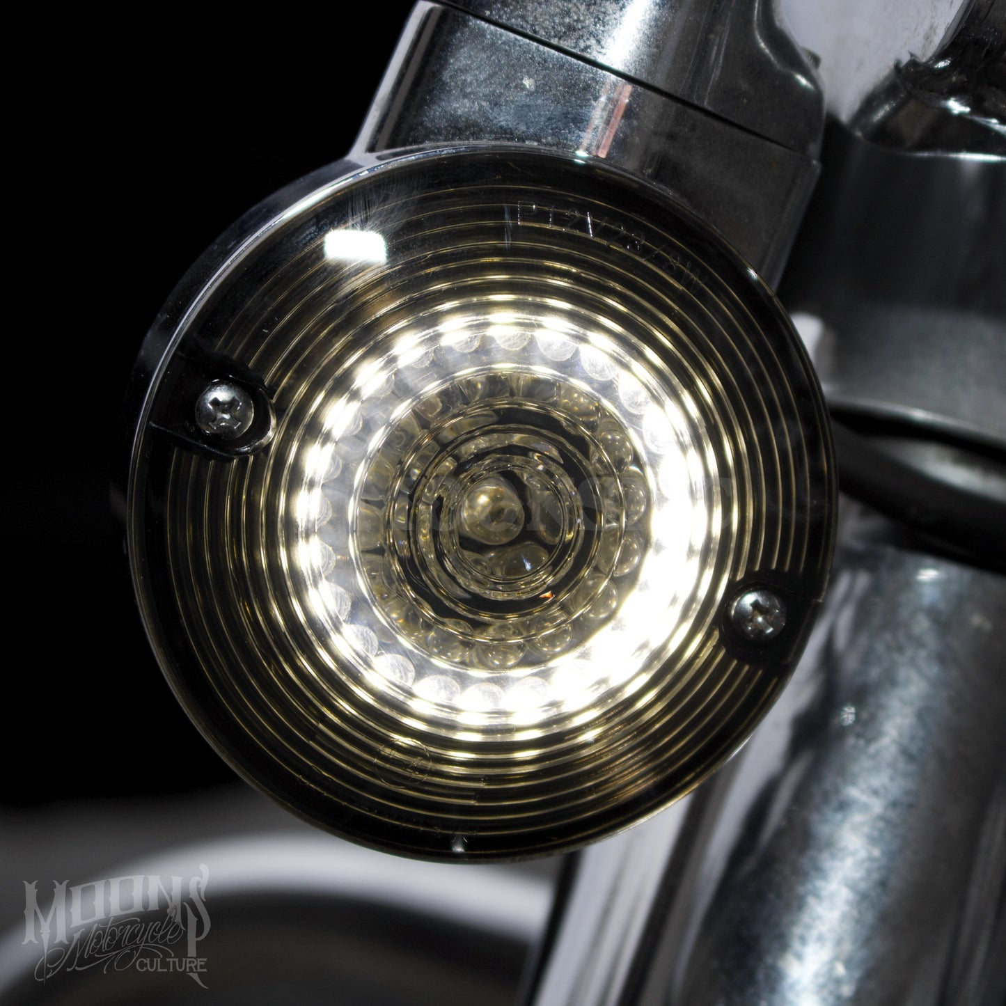 MOONSMC® MOONPODS Flat Style LED Turn Signals, Lighting, MOONS, MOONSMC® // Moons Motorcycle Culture